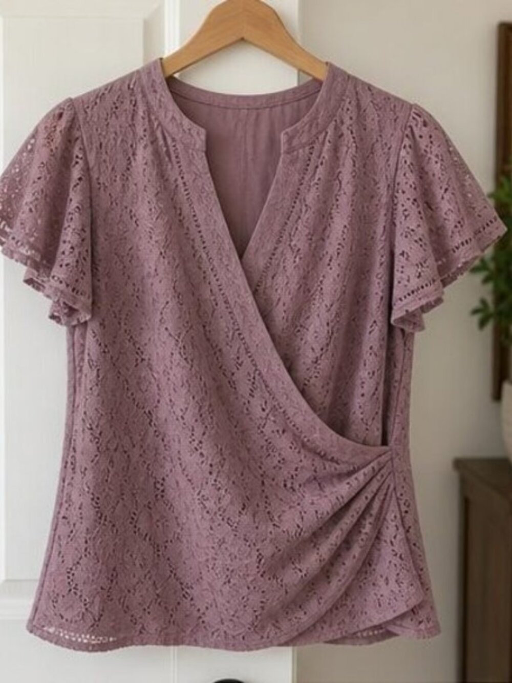 Mauve Wrap Blouse